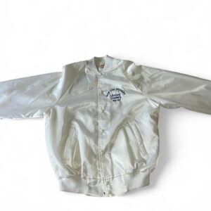 Vintage 80s White Bomber Jacket